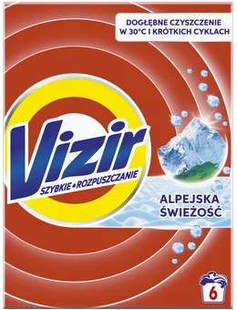 Zdjęcie produktu - Proszek do prania Vizir alpejska świeżość 6p 330g