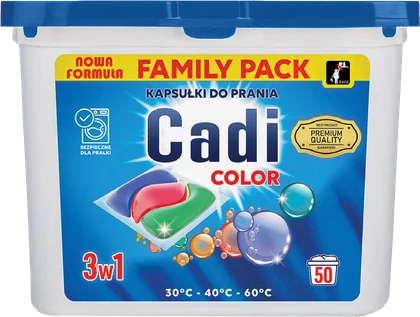 Kapsułki do prania color Cadi 50szt widok główny 