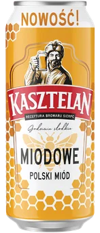 Piwo Kasztelan miodowe 0,5l 4,8% puszka widok główny 