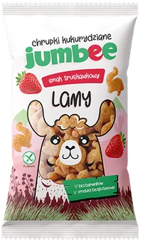 Zdjęcie produktu - Chrupki kukurydziane truskawkowe Jumbee 70g