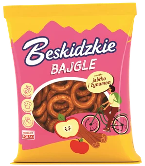 Bajgle o smaku jabłko cynamon Beskidzkie  200g widok główny 