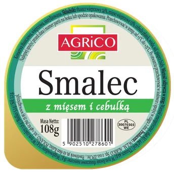 Smalec z mięsem i cebulką Agrico 108g widok 1