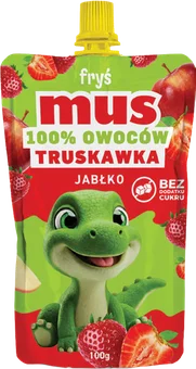 Zdjęcie produktu - Mus truskawka jabłko Fryś 100g
