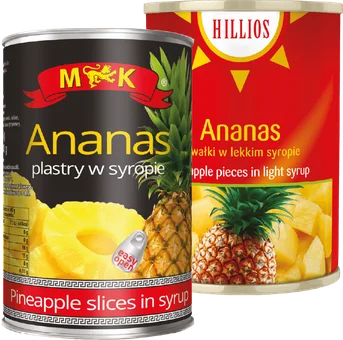 Ananas plastry MK 565/340g widok 1