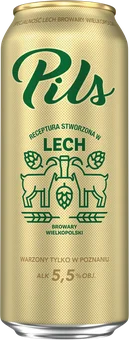 Piwo Lech pils 0,5l 5,5% puszka widok 1