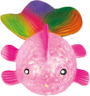 Zabawka gniotek przezroczysta ryba mix widok 1