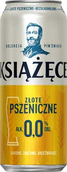 Piwo Książęce złote pszeniczne 0,5l 0% puszka widok główny