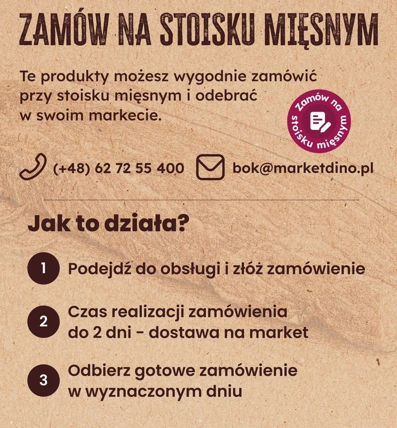 Zamów na stoisku mięsnym