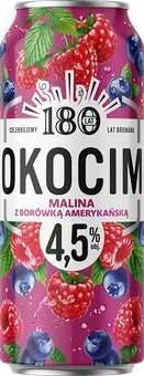 Zdjęcie produktu - Piwo Okocim malina borówka 0,5l 4,5% puszka