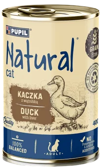 Zdjęcie produktu - Karma dla kota mokra z kaczką Pupil Natural 400g
