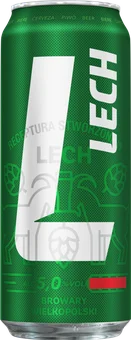 Zdjęcie produktu - Piwo Lech Premium konkurs 0,5l 5% puszka