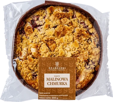 Ciasto malinowa chmurka Szabelski 400g widok 1