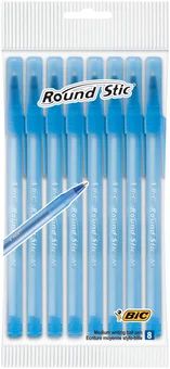 Długopis niebieski Round Stic Bic 8szt mix SZ26 widok 1