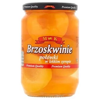 Brzoskwinie połówki w lekkim syropie MK 680/400g widok 1