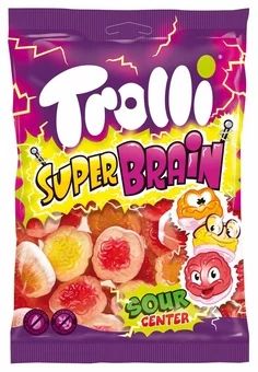 Żelki super brain sour center Trolli 175g widok 1