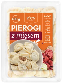 Pierogi z mięsem/serem Virtu 450g mix widok 2