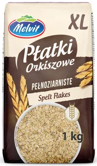 Zdjęcie produktu - Płatki orkiszowe XL Melvit 1kg