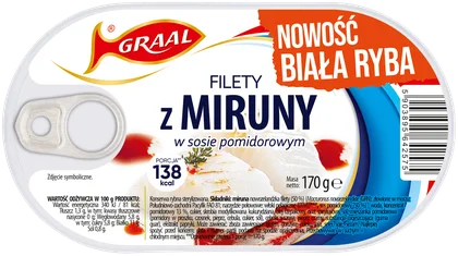 Filet z miruny w sosie pomidorowym Graal 170g widok 1