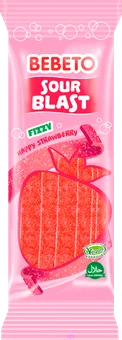 Zdjęcie produktu - Żelki strawberry sour blast Bebeto 180g