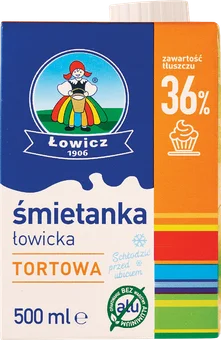 Śmietanka UHT 36% Łowicka 0,5l widok 1
