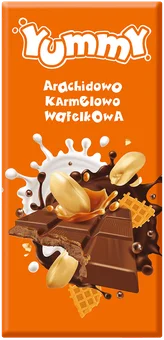 Tabliczka mleczna arachid. karm. wafel. Yummy 100g widok 1
