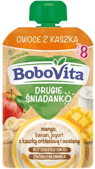 Zdjęcie produktu - Deser w tubce mango ban jog. kaszka Bobovita 100g