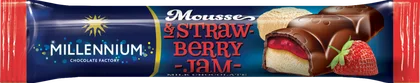 Zdjęcie produktu - Baton mleczny mousse&strawberry Millennium 33g