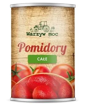 Pomidory całe bez skórki Warzyw Moc 400/240g widok główny