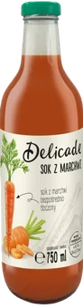 Zdjęcie produktu - Sok z marchwi Delicade 0,75l