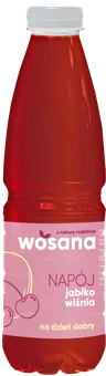 Zdjęcie produktu - Napój niegaz. jabłko wiśnia Wosana 1l