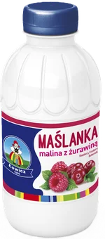 Zdjęcie produktu - Maślanka malina-żurawina Osm Łowicz 500g