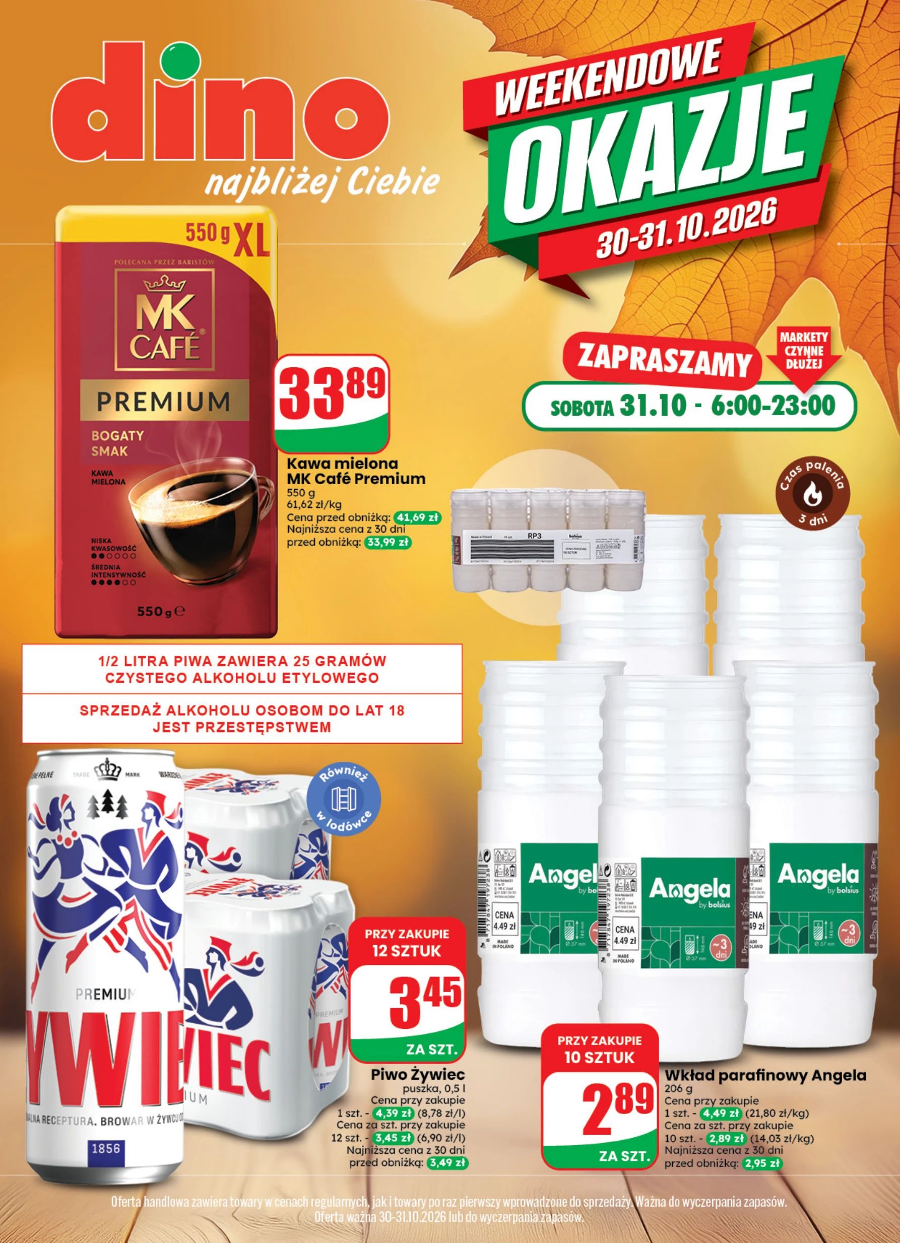 Okładka: Weekendowe okazje Dino od pt. 30.10 do sob. 31.10