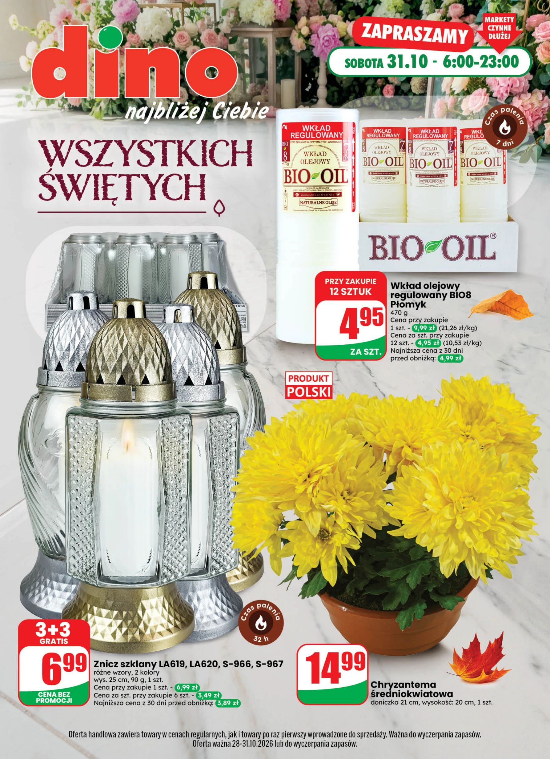 Okładka: Wszystkich Świętych Dino od śr. 28.10 do sob. 31.10
